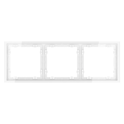 Рамка на 3 поста Voltum S70 VLS100301 (белый глянцевый)