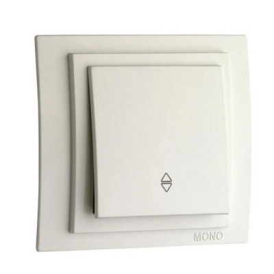 Выключатель одноклавишный проходной Mono Electric Despina-Larissa 10А 250В слоновая кость 500-000125-109