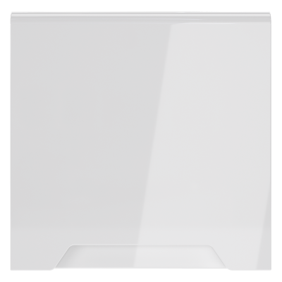 Накладка для розетки с заземлением, защитными шторками и крышкой Voltum S70 (белый глянцевый) VLS000801