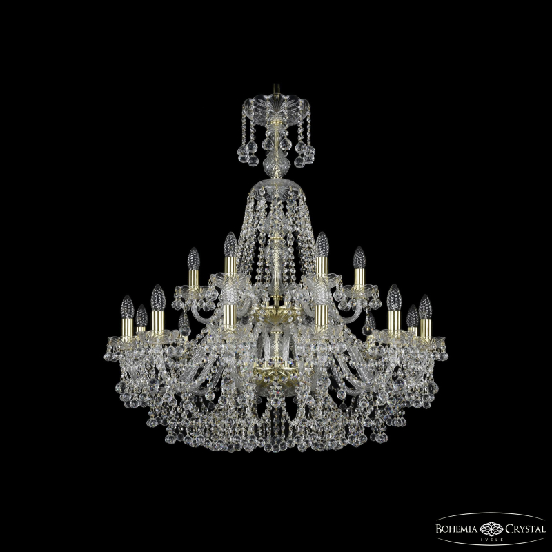 Подвесная люстра Bohemia Ivele Crystal 1409/12+6/300/XL-94/2d G