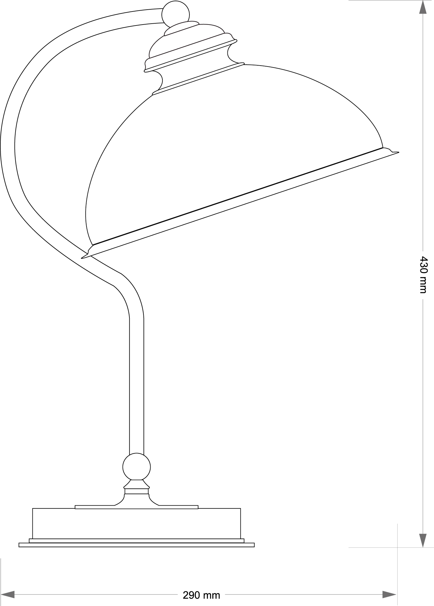 Настольная лампа Kutek Lido LID-LG-1(P)GR