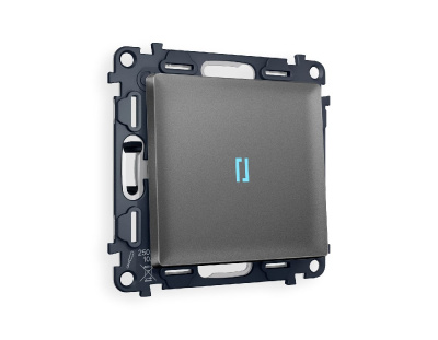 Комплект механизма 1-кл проходного выключателя с подсветкой Ambrella Volt Alfa MA652040