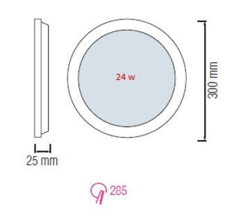 Встраиваемый светодиодный светильник Horoz Slim-24 24W 6400K 056-003-0024 HRZ33002862