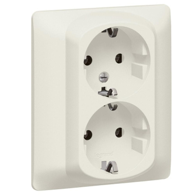 Розетка 2х2К+3 Legrand Galea Life 16A 250V с/з винтовой зажим перламутр 771530