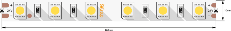 Светодиодная лента SWG SWG560-24-14.4-NW-M 009272