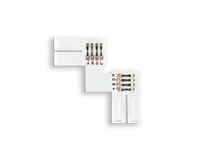 Соединитель угловой L для светодиодной ленты 5050 12/24V (4 конт.) GS6701 (10шт) Ambrella Light Illumination GS6701