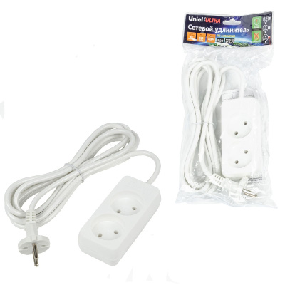 Удлинитель бытовой Uniel Ultra S-CU2-3 WHITE UL-00009977