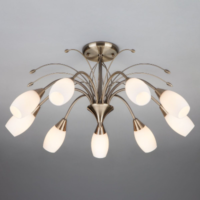 Люстра на штанге Eurosvet Ginevra 22080/9 античная бронза 00000055431