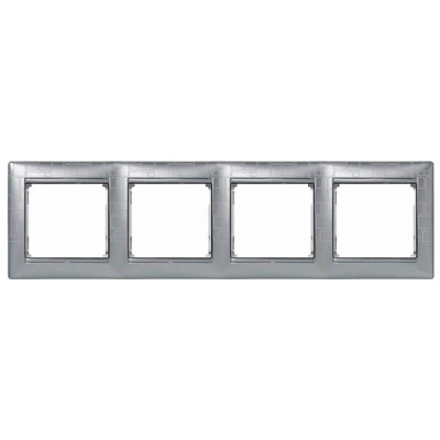 Рамка 4-постовая Legrand Valena алюминий модерн 770344