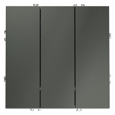 Выключатель трехклавишный Voltum S70 VLS030106 (титан)