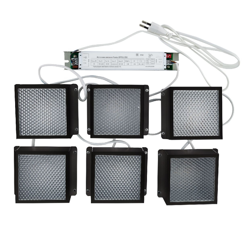 Встраиваемый светильник (комплект из 6 шт) Uniel ULP-1010 42W/4000К IP40 GRILYATO BLACK KIT06 UL-00008958