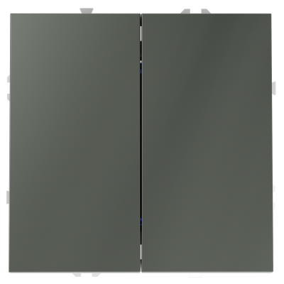 Перекрестный переключатель встраиваемый Voltum S70 двухклавишный 10А, (титан) VLS020506