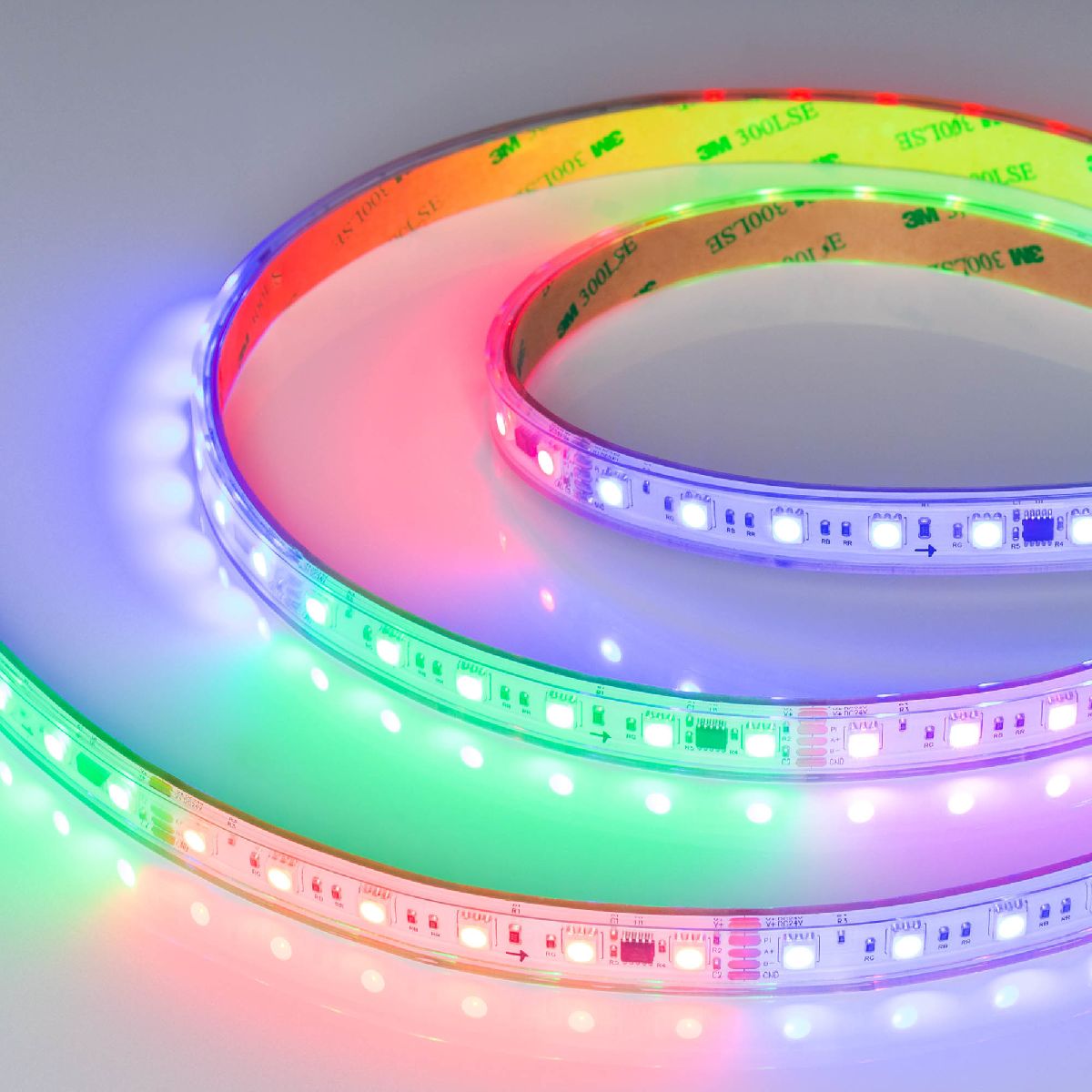 Светодиодная лента герметичная Arlight DMX-PS-B60-15mm 24V RGB-PX6 (15W/m, IP67, 5060, 5m) 037090