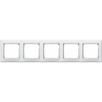 Рамка 5-постовая Legrand Valena белая 774455