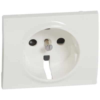 Лицевая панель Legrand Galea Life розетки 2К+З со шторками белая 777021