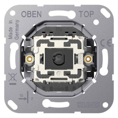 Механизм серии LS1912 одноклавишный, кнопочного типа, крепление винтами, без монтажных лапок Jung K531EU