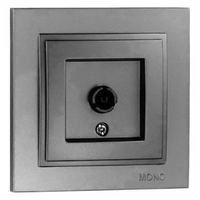 Розетка TV концевая с экраном Mono Electric Despina антрацит 102-242405-138