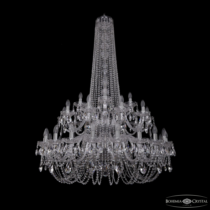 Подвесная люстра Bohemia Ivele Crystal 1402/20+10+5/400/h-160/2d Ni