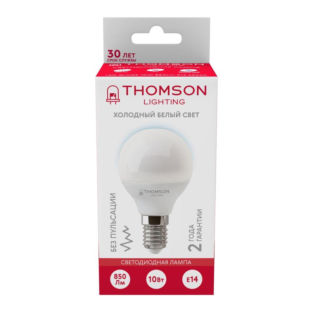 Лампа светодиодная Thomson E14 10W 6500K шар матовый TH-B2317