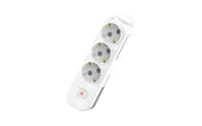 Колодка с/з 3вх с защитными шторками с включателем ELBI Myra 527-010200-302