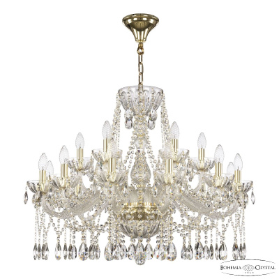 Подвесная люстра Bohemia Ivele Crystal 5413/12+6/300 G Clear/M-1H