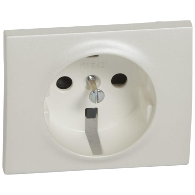 Лицевая панель Legrand Galea Life розетки 2К+З со шторками перламутр 771521