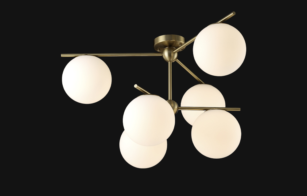 Потолочная люстра Crystal Lux FELIZ SP-PL6 BRONZE/WHITE