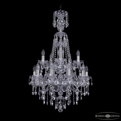Подвесная люстра Bohemia Ivele Crystal 1415/10+5/200/XL-97/2d Ni