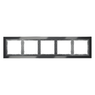Рамка на 5 постов Voltum S70 VLS110507 (графит, стекло)
