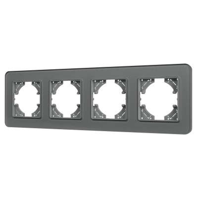 Рамка на 4 поста стеклянная Arlight FRM-OMALI-GS-4-GR 049702