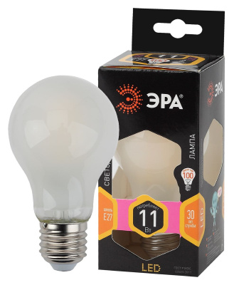 Лампа светодиодная Эра E27 11W 2700K F-LED A60-11W-827-E27 frost Б0035035