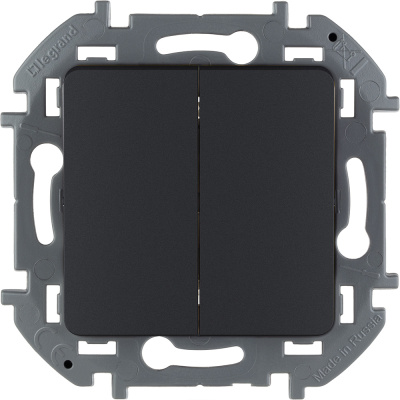 Выключатель двухклавишный Legrand Inspiria 673623
