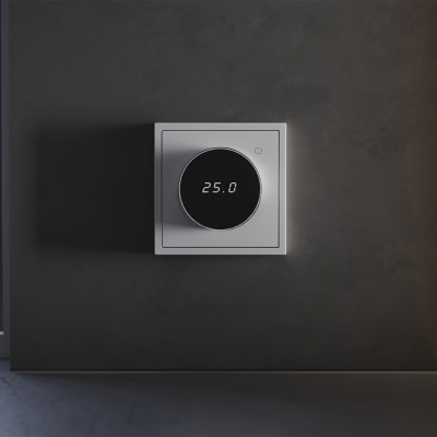 Терморегулятор электронный Voltum S70 с индикацией и датчиком, для теплого пола, (серый) VLS070116