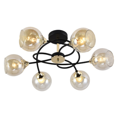 Люстра на штанге Seven Fires Aivor SF3364/6C-BK-FGD-AM