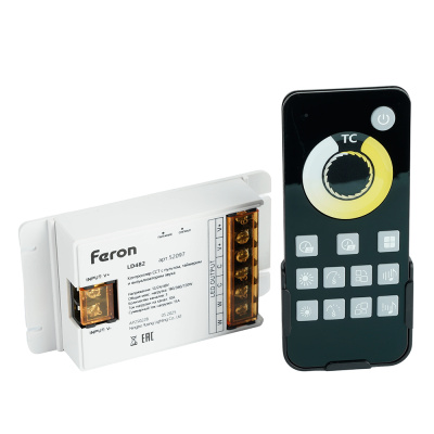 Контроллер CCT с пультом, таймером и визуализатором звука Feron LD482 12-24-48V 52097