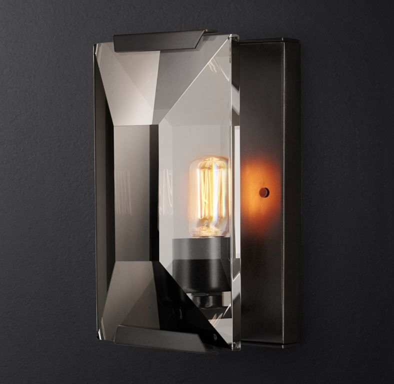 Настенный светильник Delight Collection Harlow Crystal KR0354W-1A black/clear