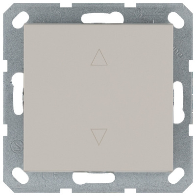 Выключатель одноклавишный для штор 10A 250V с накладкой, цвет Тауп Jasmart G3018T