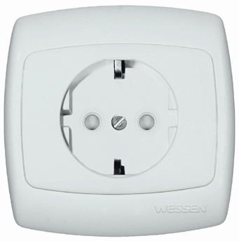 Розетка со шторками Schneider Electric Рондо RS16-121-BI