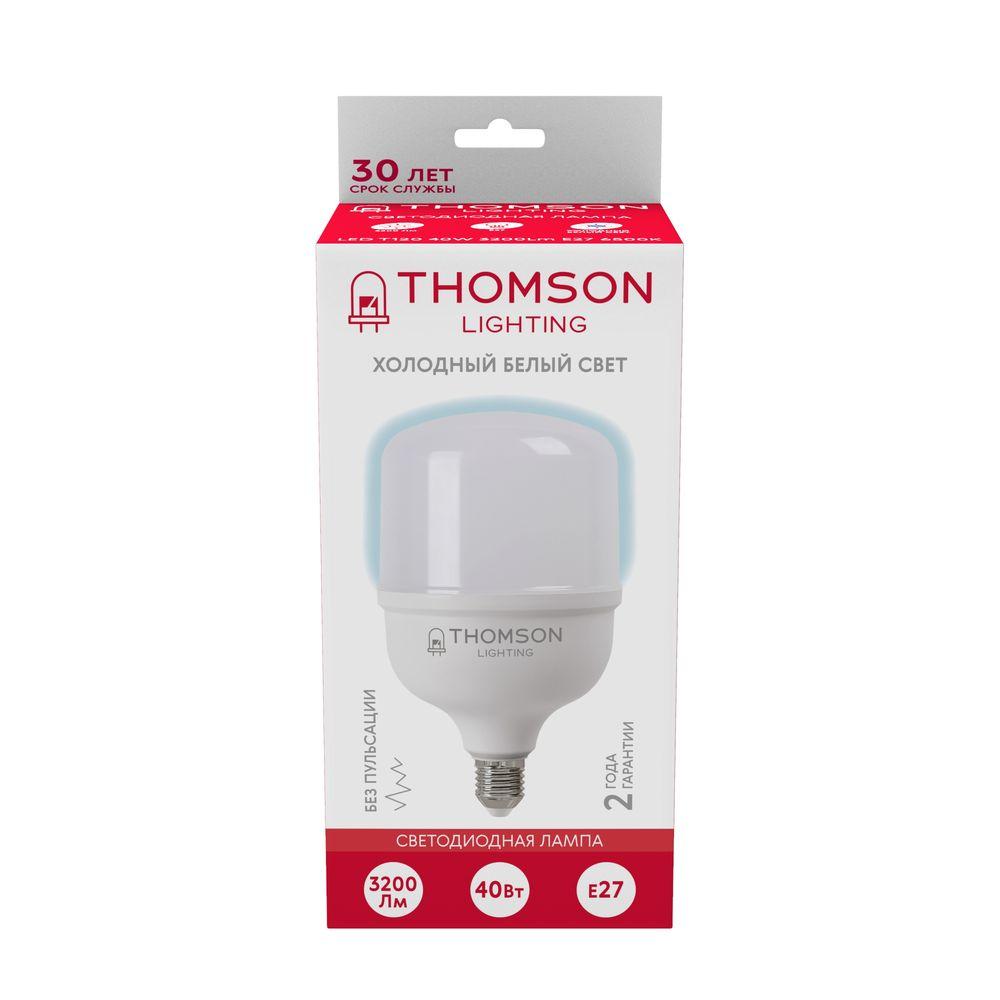 Лампа светодиодная Thomson E27 40W 6500K цилиндр матовый TH-B2365