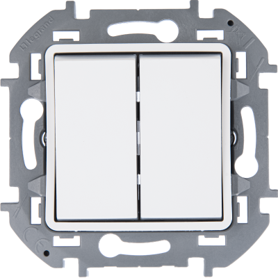 Переключатель двухклавишный Legrand Inspiria 673665