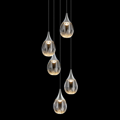 Каскадная люстра Delight Collection Stilla MD24001004-5A chrome/clear