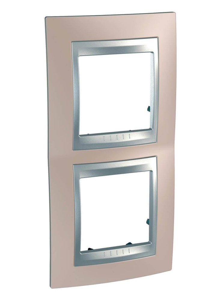 Рамка 2-постовая вертикальная Schneider Electric Unica Top MGU66.004V.096