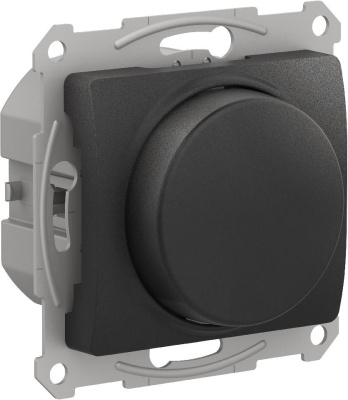 Светорегулятор (диммер) повор-нажим, LED, RC Systeme Electric Glossa Антрацит GSL000723