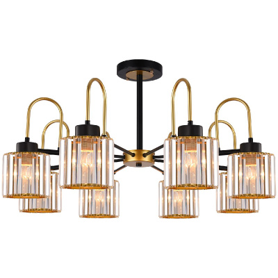 Люстра на штанге Illumico IL1305-8CPA-29 BK GD