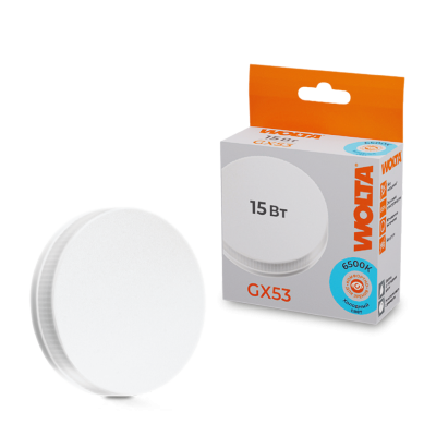 Светодиодная лампа WOLTA 15Вт 6500K GX53 матовая 25W75R15GX53