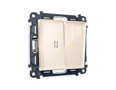 Комплект механизма 2-кл проходного выключателя с подсветкой Ambrella Volt Alfa MA304030