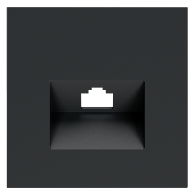 Накладка для розетки компьютерной RJ45 кат.6 Voltum S70 (графит) VLS001307