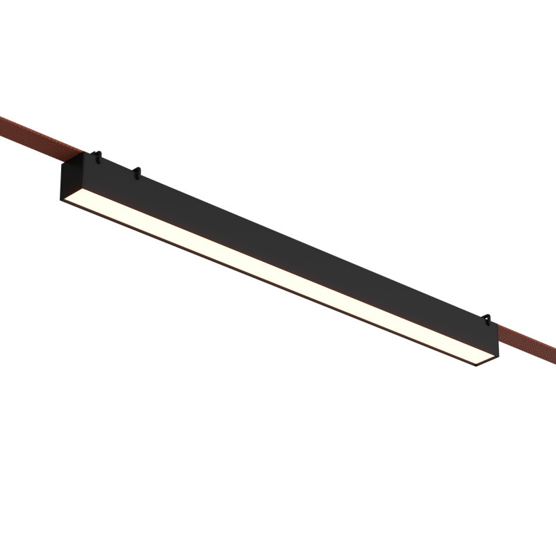 Трековый однофазный светильник Denkirs Belty linear DK5676-BK