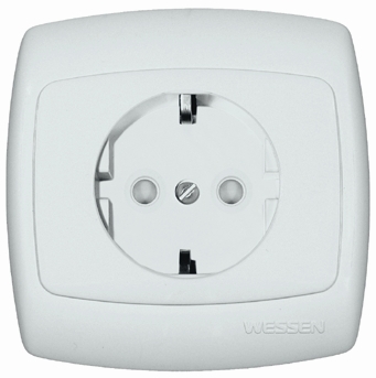 Розетка со шторками Schneider Electric Рондо RS16-121-BI