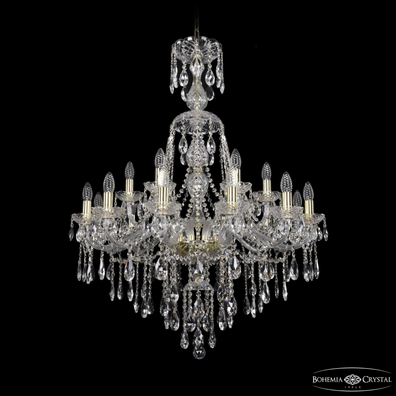 Подвесная люстра Bohemia Ivele Crystal 1415/12+6/300/XL-108 G